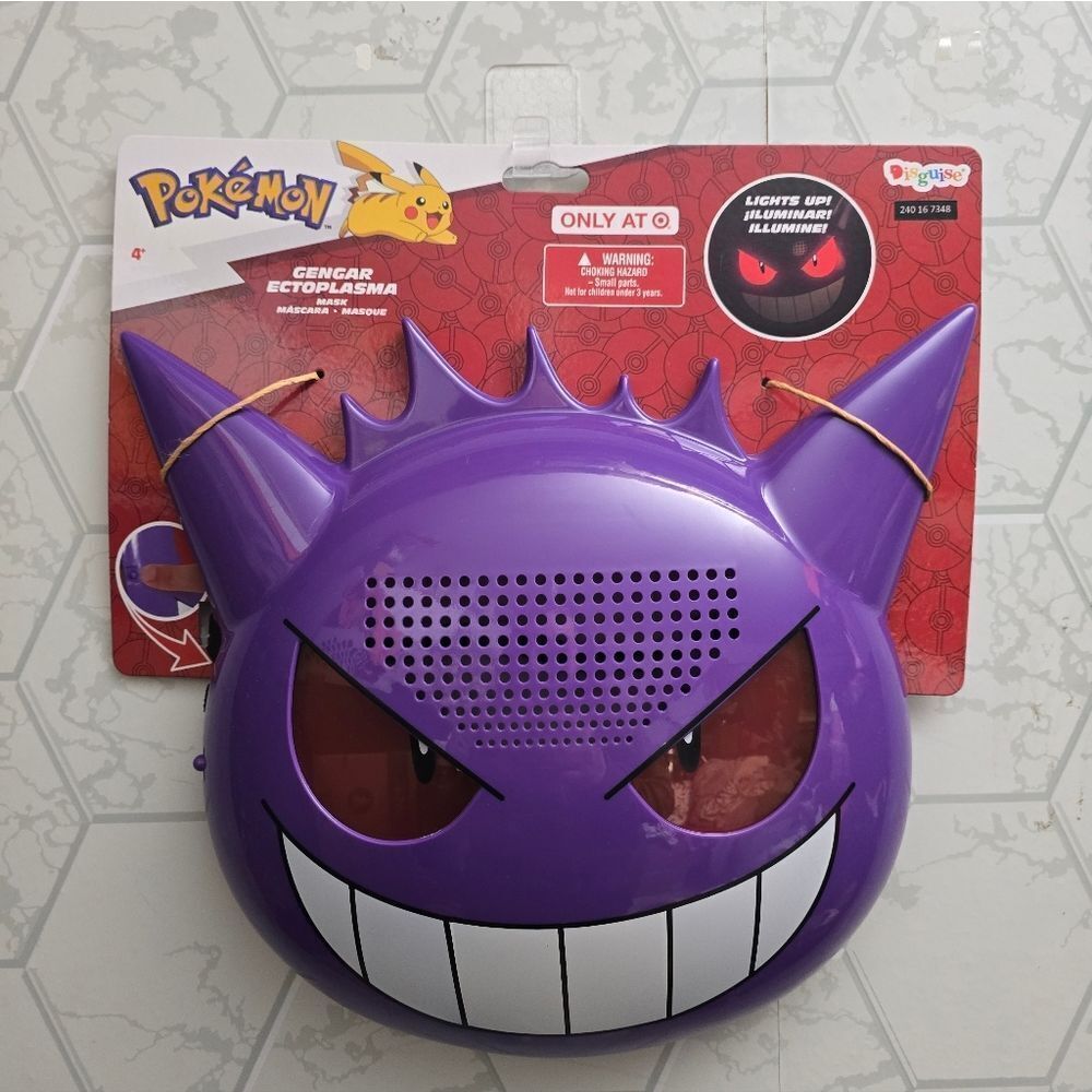 New Pokémon Gengar Light Up Halloween Mask Unisize 8+